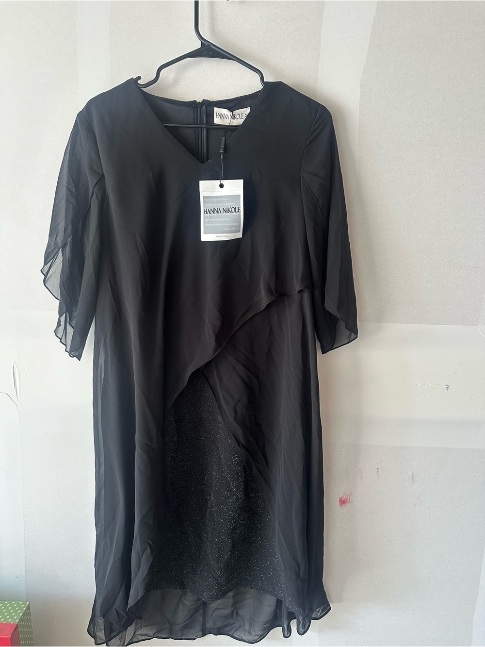 Hanna Nikole Black High-Low Layered Dress